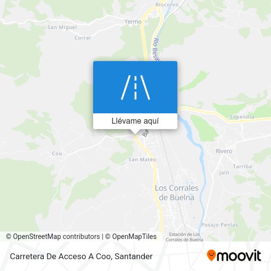 Mapa Carretera De Acceso A Coo