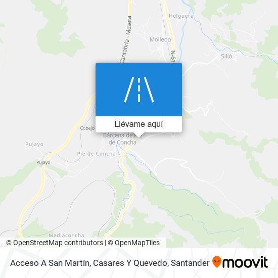 Mapa Acceso A San Martín, Casares Y Quevedo