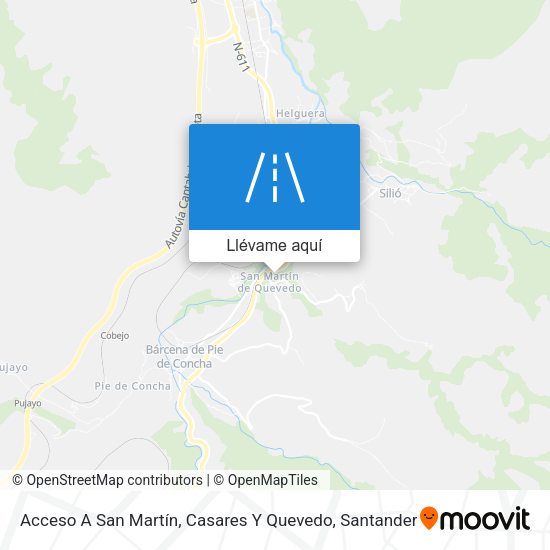 Mapa Acceso A San Martín, Casares Y Quevedo