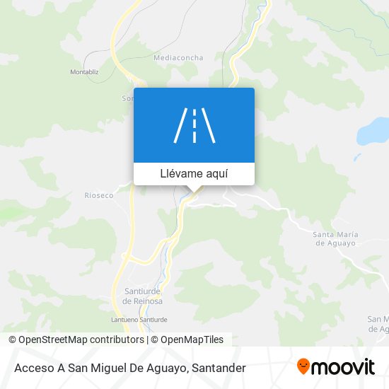 Mapa Acceso A San Miguel De Aguayo