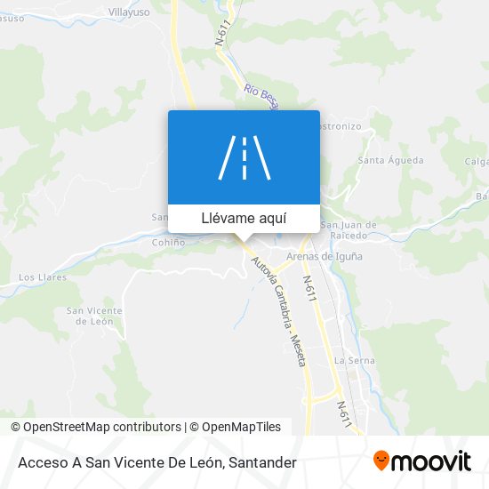Mapa Acceso A San Vicente De León