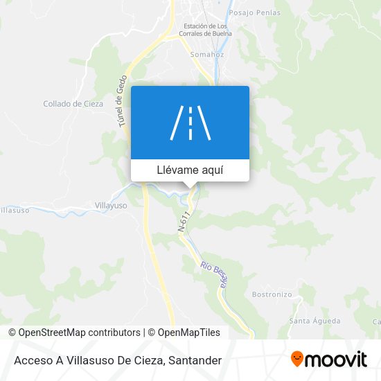 Mapa Acceso A Villasuso De Cieza