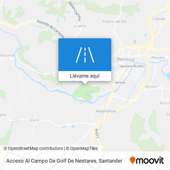 Mapa Acceso Al Campo De Golf De Nestares