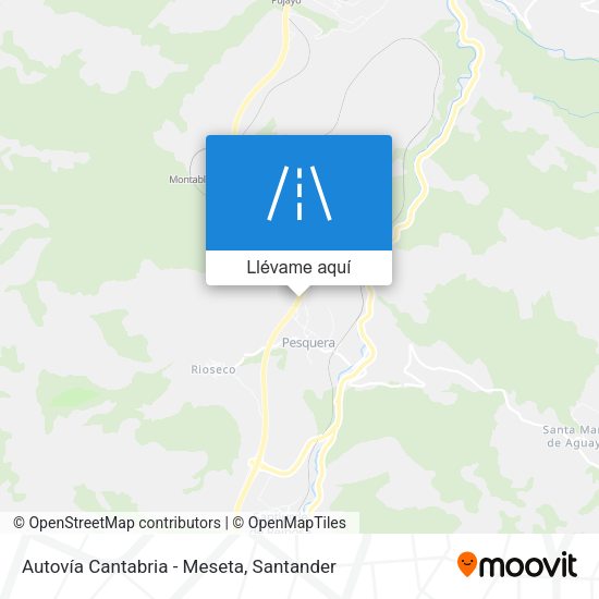Mapa Autovía Cantabria - Meseta