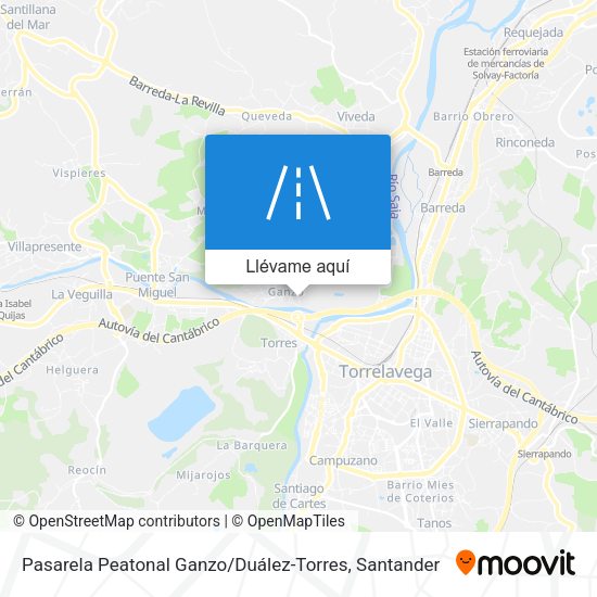 Mapa Pasarela Peatonal Ganzo / Duález-Torres