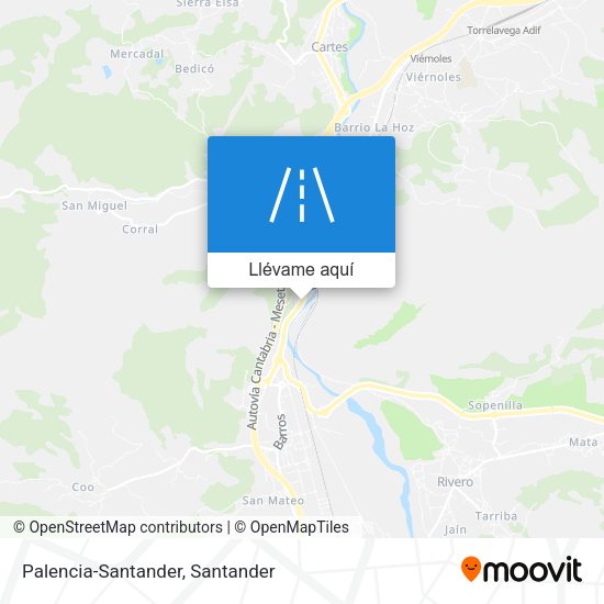 Mapa Palencia-Santander