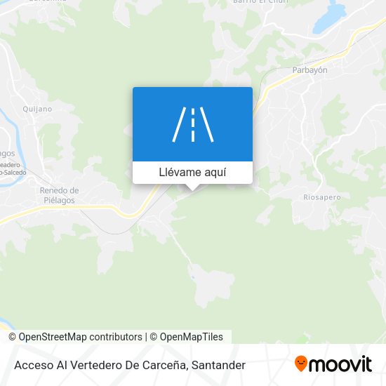 Mapa Acceso Al Vertedero De Carceña