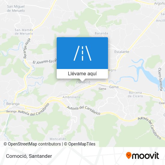 Mapa Cornoció