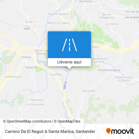 Mapa Camino De El Reguil A Santa Marina