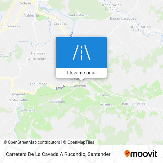 Mapa Carretera De La Cavada A Rucandio