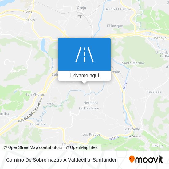Mapa Camino De Sobremazas A Valdecilla