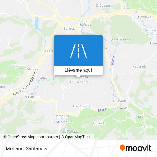 Mapa Moharín