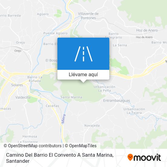 Mapa Camino Del Barrio El Convento A Santa Marina