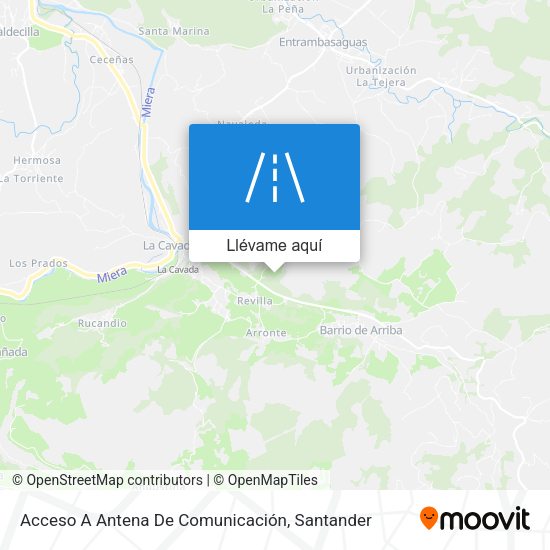 Mapa Acceso A Antena De Comunicación