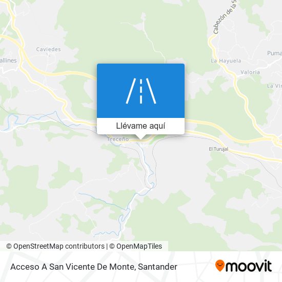 Mapa Acceso A San Vicente De Monte