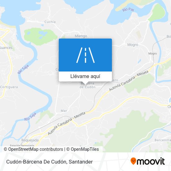 Mapa Cudón-Bárcena De Cudón