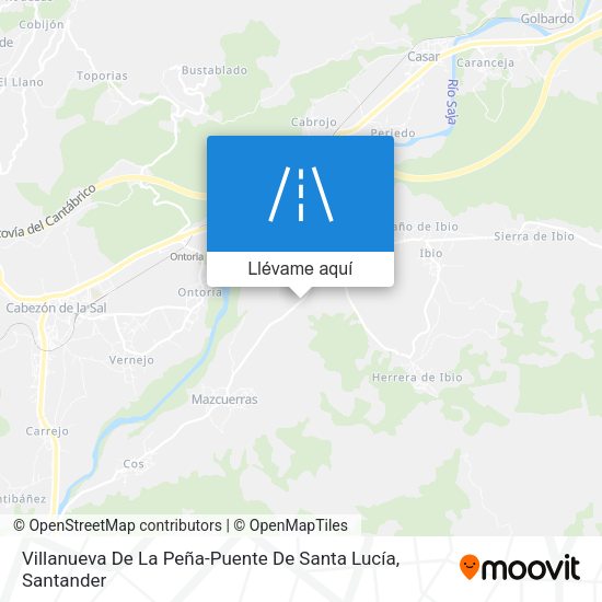 Mapa Villanueva De La Peña-Puente De Santa Lucía
