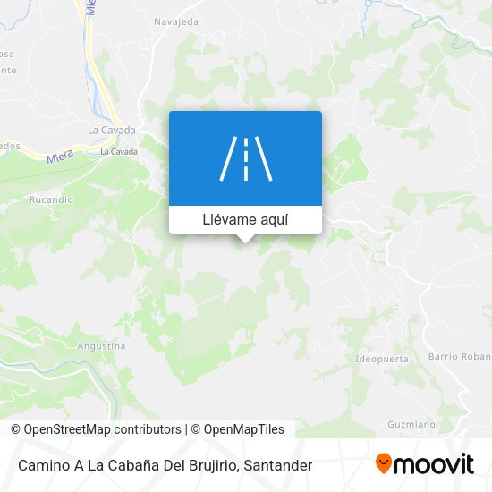 Mapa Camino A La Cabaña Del Brujirio