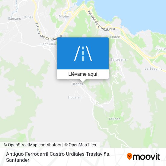 Mapa Antiguo Ferrocarril Castro Urdiales-Traslaviña