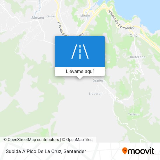 Mapa Subida A Pico De La Cruz