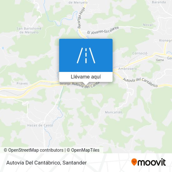 Mapa Autovía Del Cantábrico