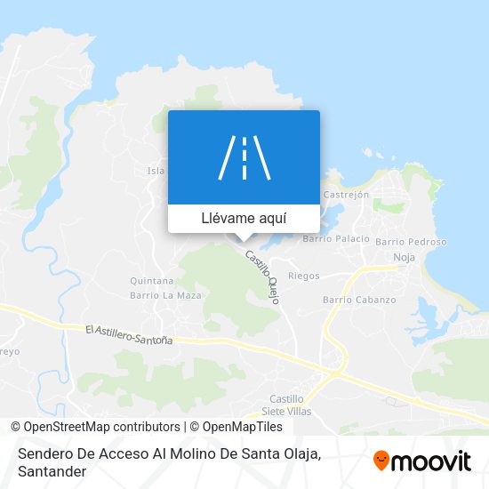 Mapa Sendero De Acceso Al Molino De Santa Olaja