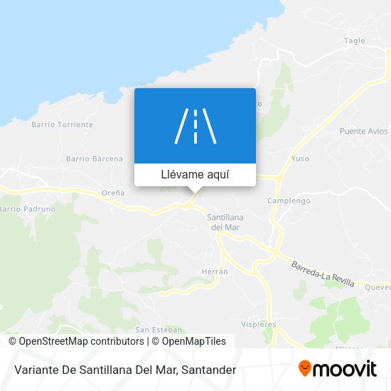 Mapa Variante De Santillana Del Mar