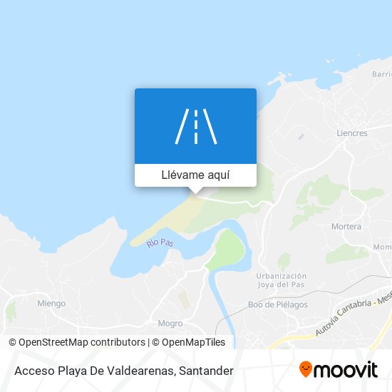 Mapa Acceso Playa De Valdearenas