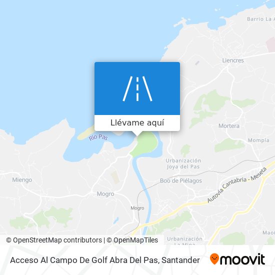Mapa Acceso Al Campo De Golf Abra Del Pas