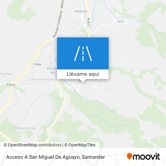 Mapa Acceso A San Miguel De Agüayo