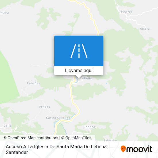 Mapa Acceso A La Iglesia De Santa María De Lebeña