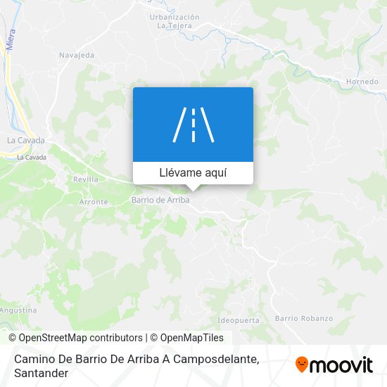 Mapa Camino De Barrio De Arriba A Camposdelante