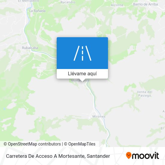 Mapa Carretera De Acceso A Mortesante