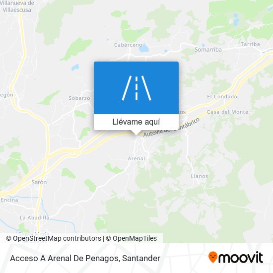 Mapa Acceso A Arenal De Penagos