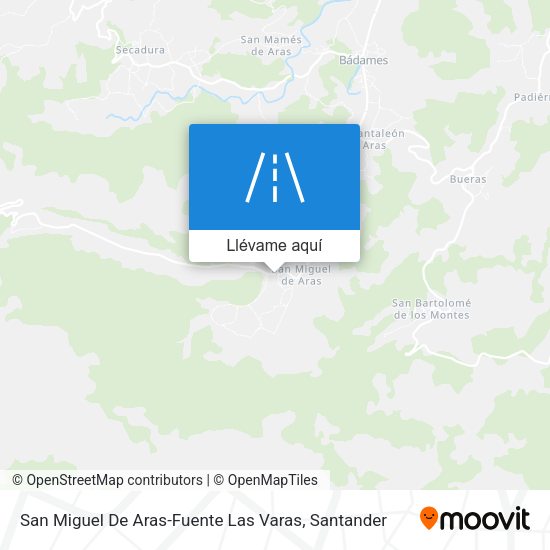 Mapa San Miguel De Aras-Fuente Las Varas