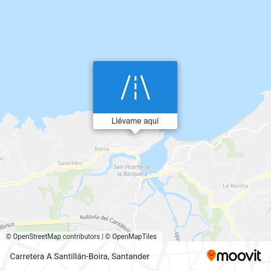 Mapa Carretera A Santillán-Boira