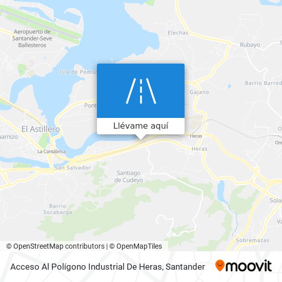 Mapa Acceso Al Polígono Industrial De Heras