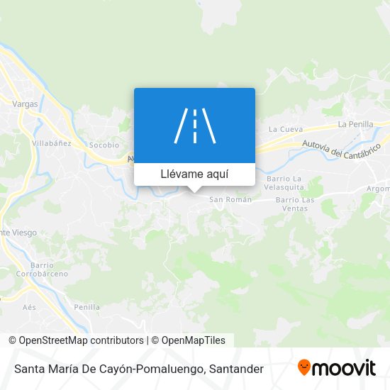 Mapa Santa María De Cayón-Pomaluengo