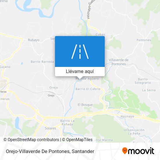 Mapa Orejo-Villaverde De Pontones