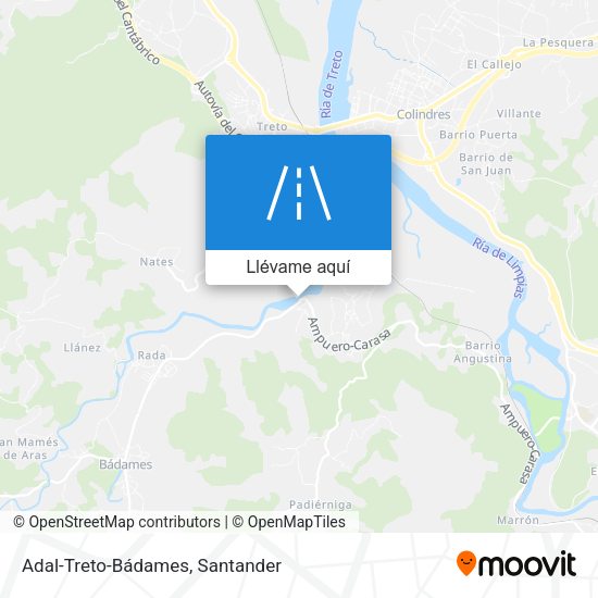 Mapa Adal-Treto-Bádames