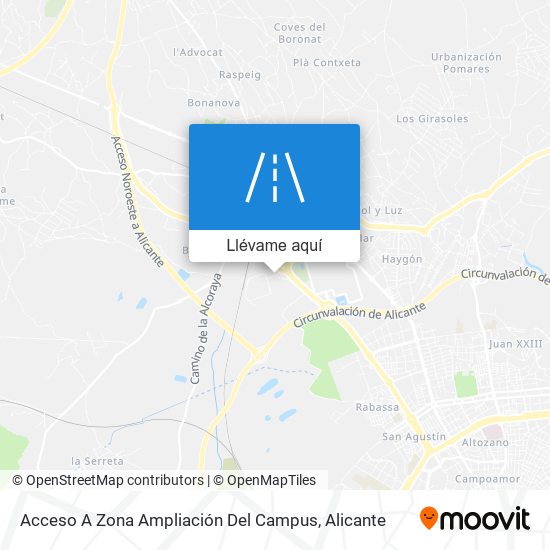 Mapa Acceso A Zona Ampliación Del Campus