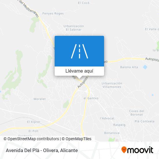 Mapa Avenida Del Plà - Olivera