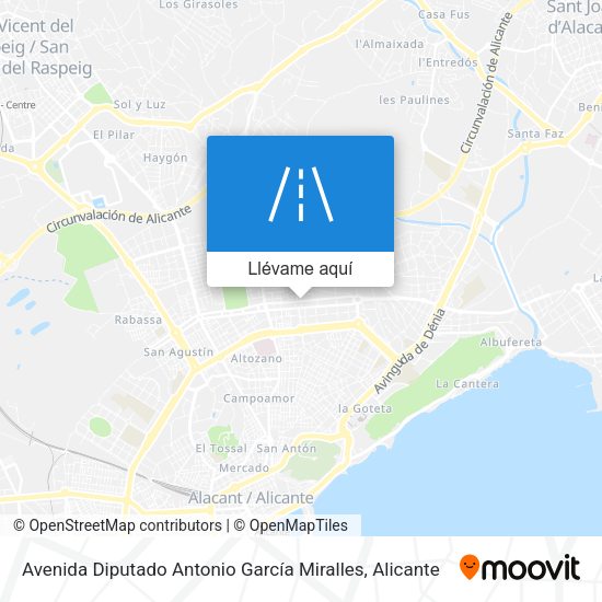 Mapa Avenida Diputado Antonio García Miralles