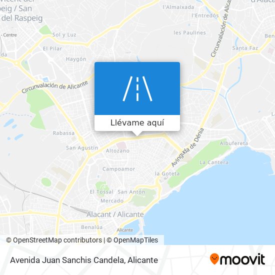 Mapa Avenida Juan Sanchis Candela