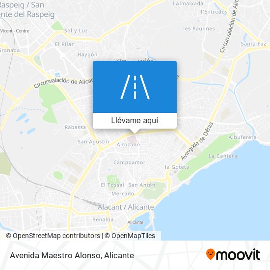 Mapa Avenida Maestro Alonso