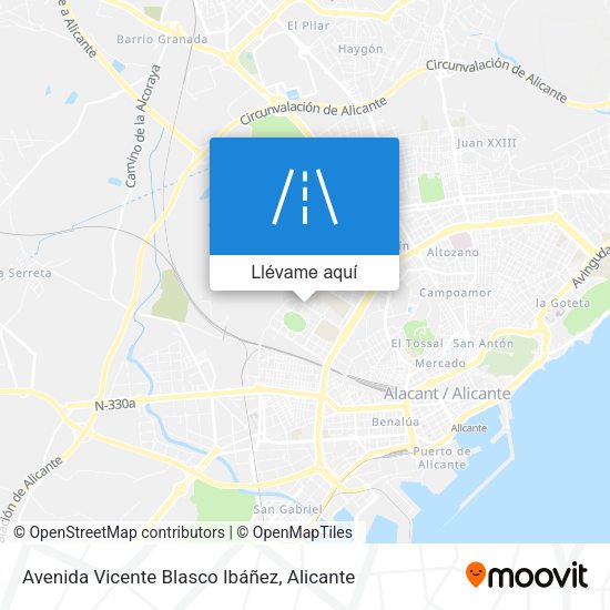 Mapa Avenida Vicente Blasco Ibáñez