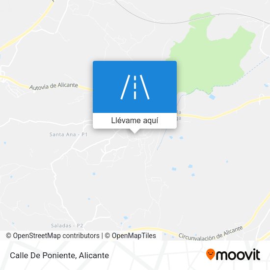 Mapa Calle De Poniente