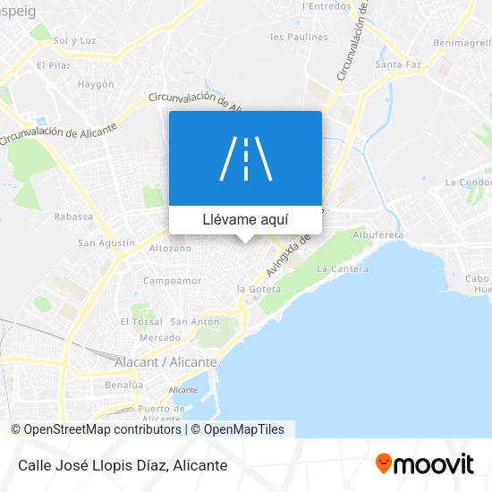 Mapa Calle José Llopis Díaz