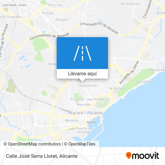 Mapa Calle José Serra Lloret