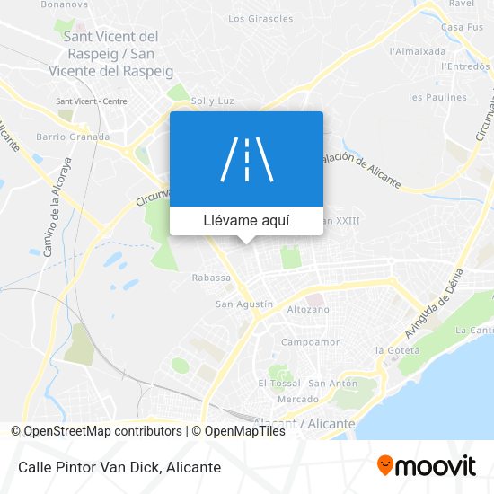 Mapa Calle Pintor Van Dick